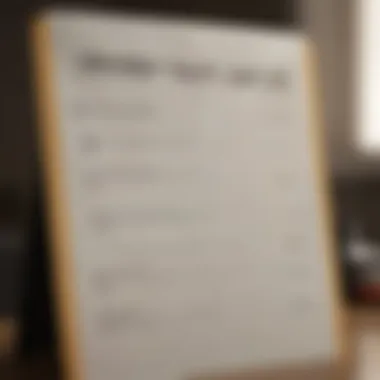 A checklist of skills required for online jobs displayed on a desk