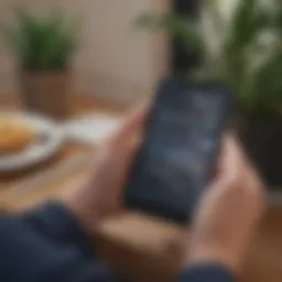 User interacting with a planner app on an Apple device