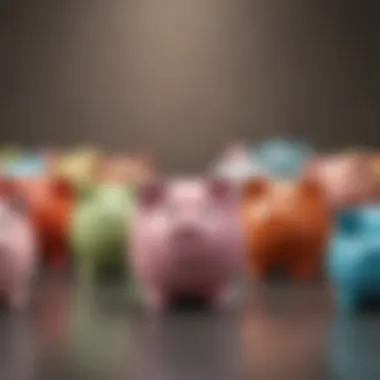 A collection of various piggy banks made from different materials