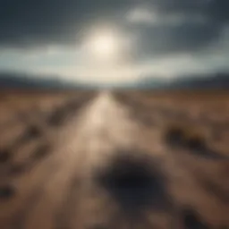 A vast, desolate landscape symbolizing emptiness