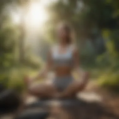 Energetic woman practicing yoga in nature