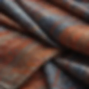 A close-up of fabric textures and patterns, highlighting the importance of material in fashion choices.