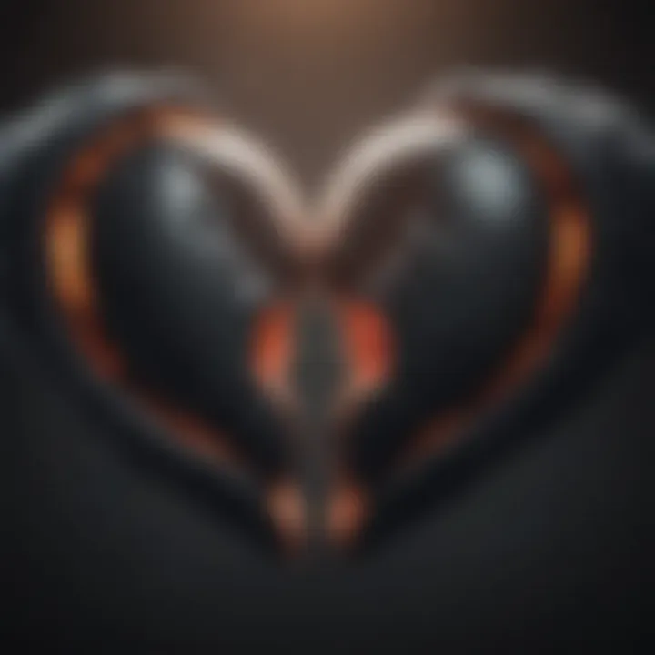 A pair of intertwined hearts representing emotional connection.