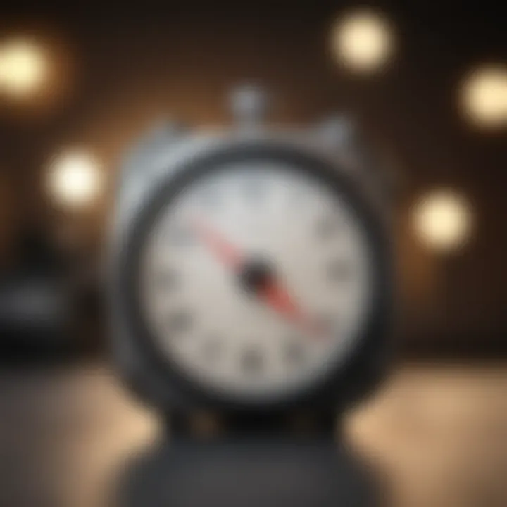 Illustration of a digital timer showing focus duration