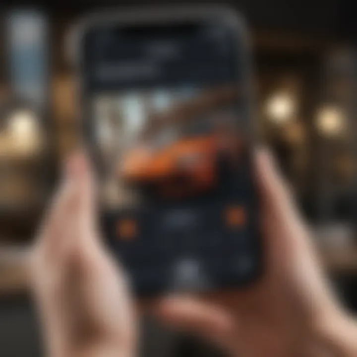 Close-up of a user interacting with a focus app interface