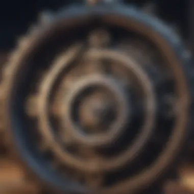 A clock with gears representing time management