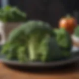 Fresh broccoli on a plate