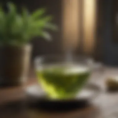 Green Tea as a Blood Sugar Regulator Green tea leaves in a cup