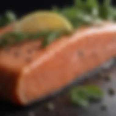 Salmon fillet with lemon and herbs