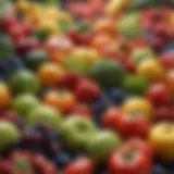 A vibrant assortment of fresh fruits and vegetables rich in vitamins and minerals.