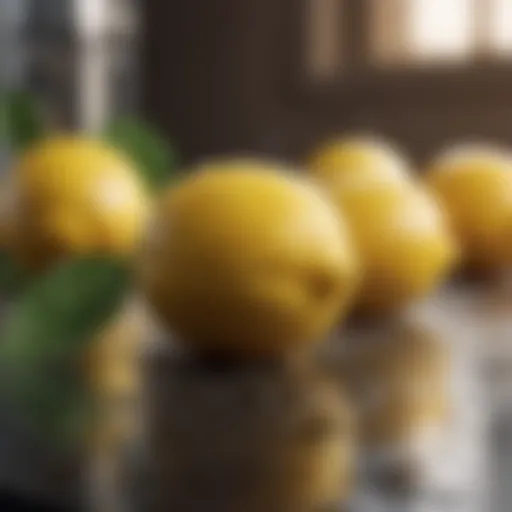 Fresh lemons with juice dripping