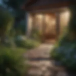 Illustration of a serene virtual garden