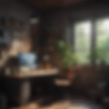 Creative Workspace A serene workspace fostering creativity