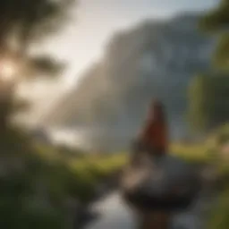 A serene landscape encouraging mindfulness and presence in the moment