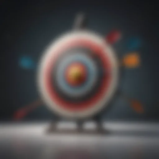 Illustration of a target with arrows hitting the bullseye representing goal achievement