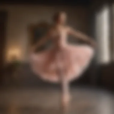 Graceful dancer performing a ballet-inspired exercise