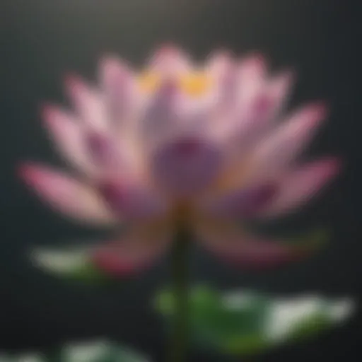 Illustration of a blooming lotus flower