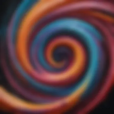 Abstract colorful swirls representing positive energy