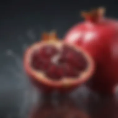 Pomegranate Power Pomegranate seeds with a splash of water