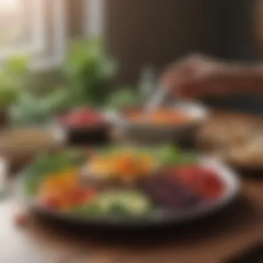 Nutrient-Rich Dietary Choices Healthy meal with colorful organic ingredients