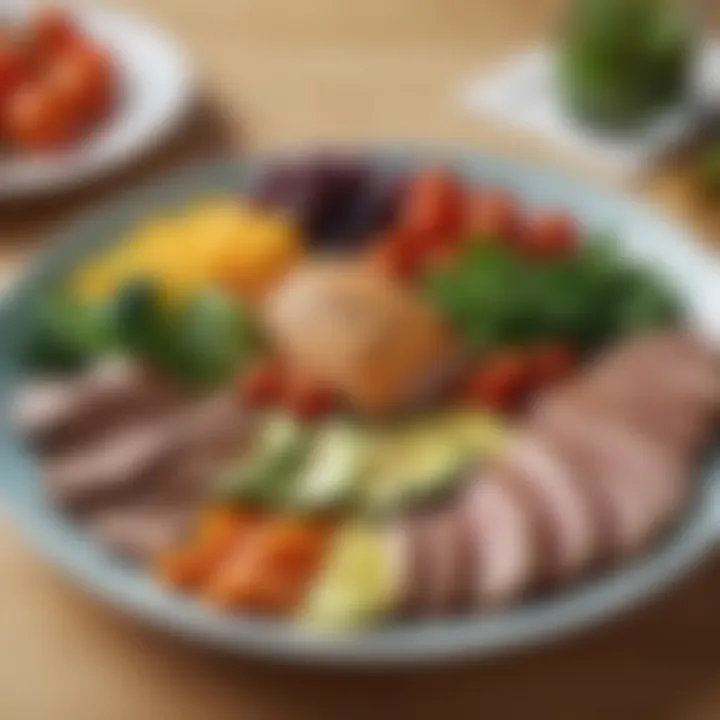 Healthy meal plate with vibrant colors and fresh ingredients