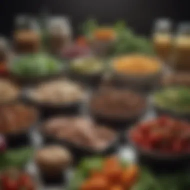 Wholesome Ingredients for Effective Meal Prep Fresh ingredients laid out for a wholesome meal prep