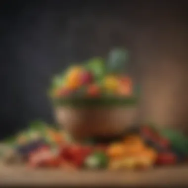 Vibrant Selection of Healthy Foods Colorful assortment of fresh vegetables and fruits arranged attractively