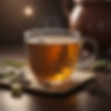 Herbal tea for relaxation and neck pain relief