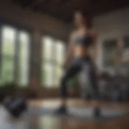 Dynamic home workout scene showcasing HIIT