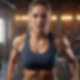 Woman performing high-intensity interval training