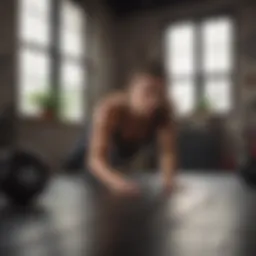 Beginner engaging in a HIIT workout at home