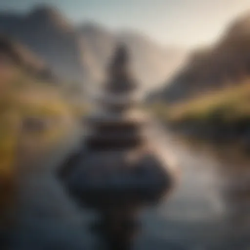 A serene landscape illustrating the concept of balance