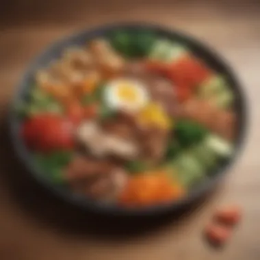 Nourishing Choices for Optimal Fat Loss A vibrant array of healthy foods showcasing a balanced diet