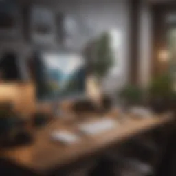 A well-organized home office setup