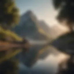 A person reflecting in a serene environment, symbolizing introspection and self-discovery.