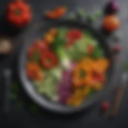 Healthy Plate of Colorful Vegetables