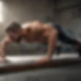 Athletic individual performing a plank variation