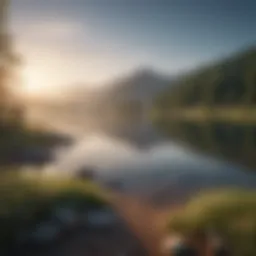 A serene landscape illustrating tranquility and focus