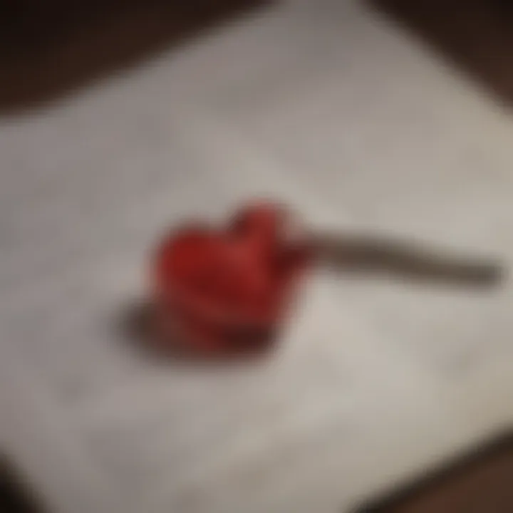 A heart intertwined with a pen, illustrating the theme of intimacy enhancement through literature