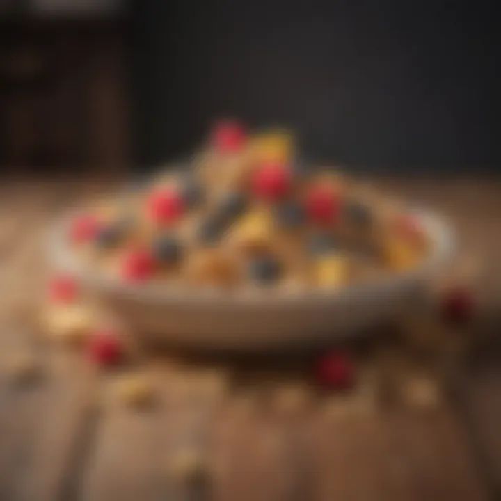 A portion of bran flakes with fruits, highlighting satiety
