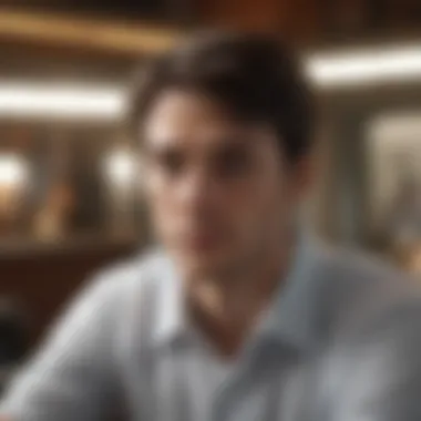 Reflecting on Career Choices Contemplative individual reflecting on career choices
