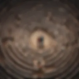 Illustration of a labyrinth symbolizing the complexity of relationships with narcissists