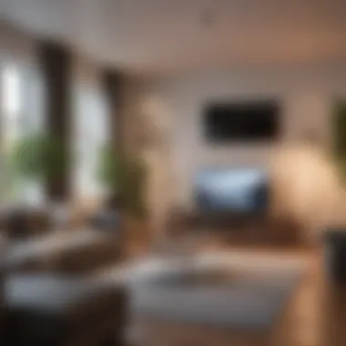 Smart home technology integration in a modern living space