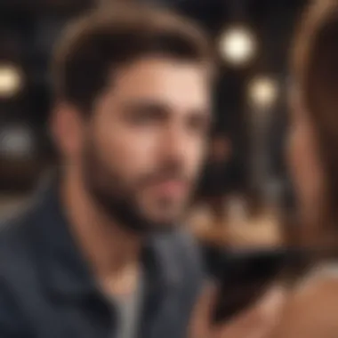 Enhancing Communication Skills Man engaging in meaningful conversation on dating app