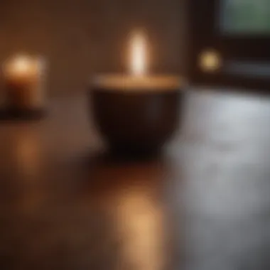 Candlelight ambiance creating a calming atmosphere