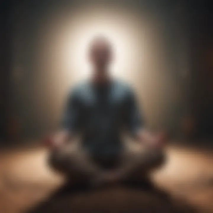 An individual meditating for mental clarity