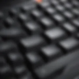 A close-up of a computer keyboard