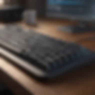 Optimizing Your Workspace for Enhanced Typing Skills A workspace with a computer and typing resources