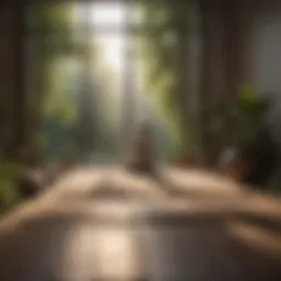 A serene meditation space filled with natural light and calming elements