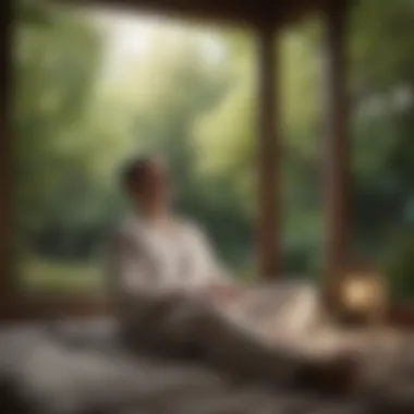 Illustration of a person meditating in a serene setting promoting optimal sleep